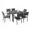 Modern outdoor furniture garden 6 seater square dining table set