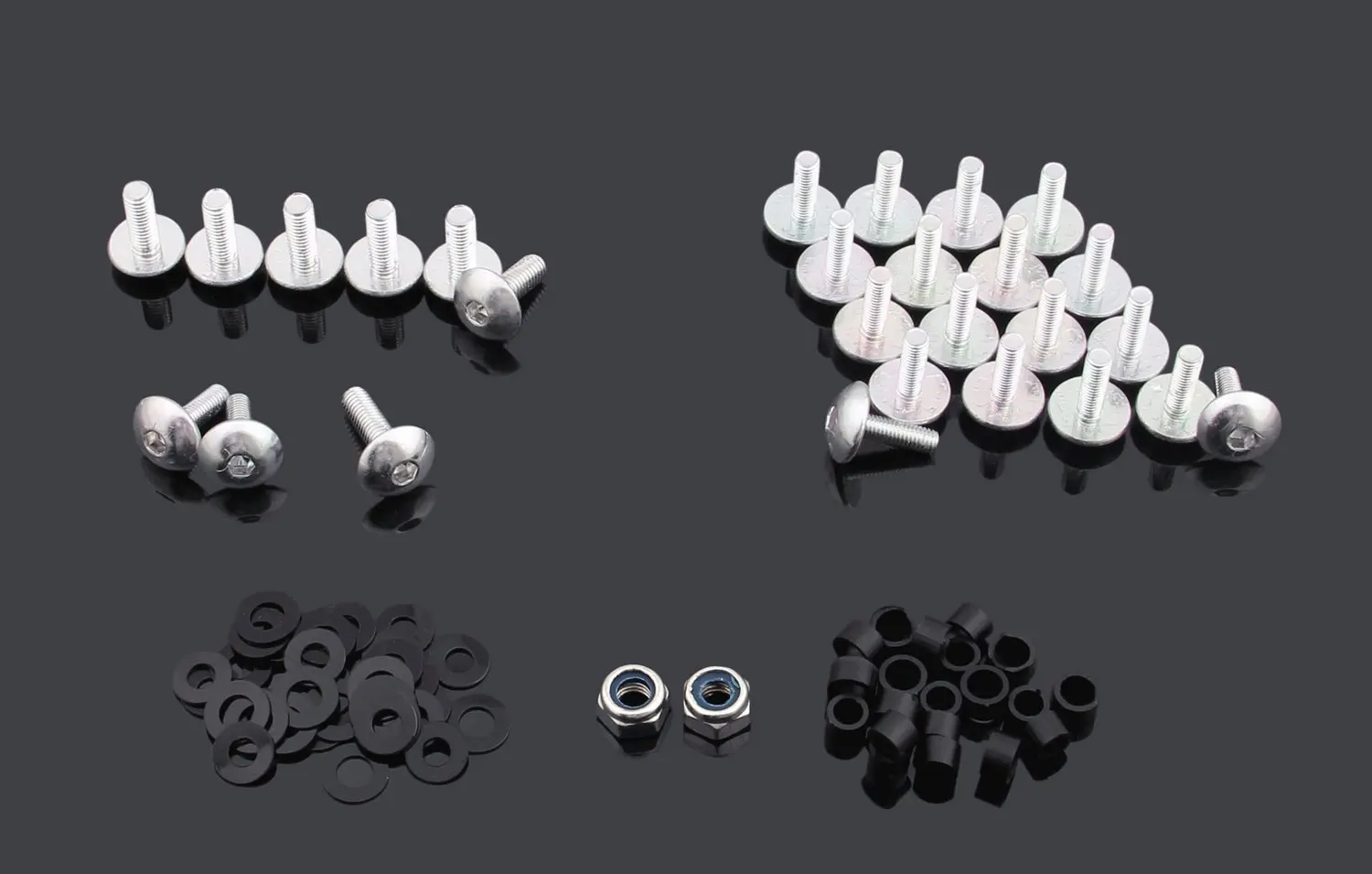 Motorcycle Spike Fairing Bolts 02-03 Honda CBR 954RR RR Silver Spiked Bolt Kit