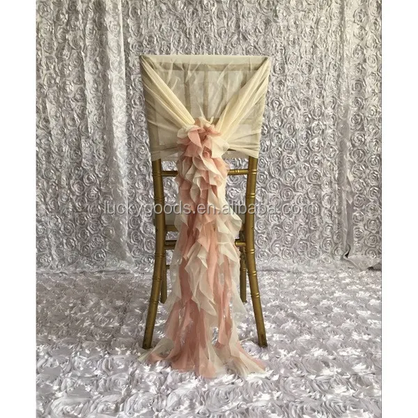 Wholesale Cheap Fancy Universal Ruffled Chiavari Chair Cover For