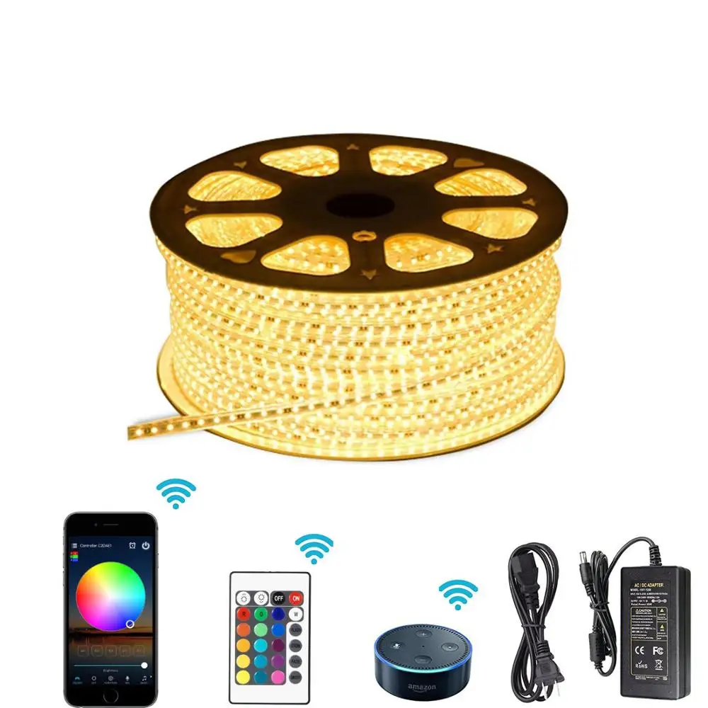 2020 LOW Price High Voltage Dimmable Flexible Waterproof  Indoor Rope Lights  220v Strip Led 5050 RGB Light