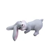 ROOGO resin cheap cute grey sleeping rabi rabbit shape furnishing article for sale