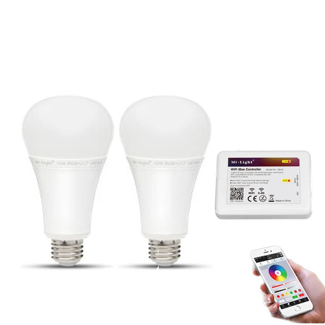 12W Mi Light FUT105 RGB+CCT LED light bulb AC100-240V smart home lighting for bedroom