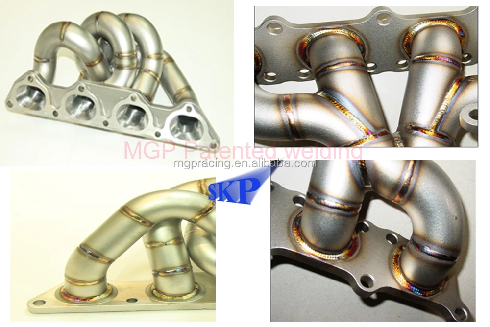 Custom 1.55-1.8mm Racing Stainless Steel Chevy Turbo Tractor Exhaust Manifold For T*OYOTA-STARLET-EP82EP9