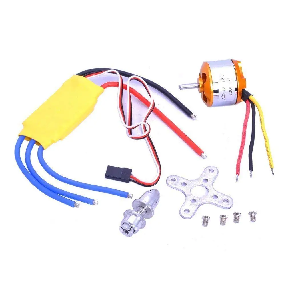 Xiangtat A2212 1000kv Outrunner Brushless Motor + 30a ESC Electric Speed Controller Set for Rc Aircraft Plane Multi-copter Quadcopter