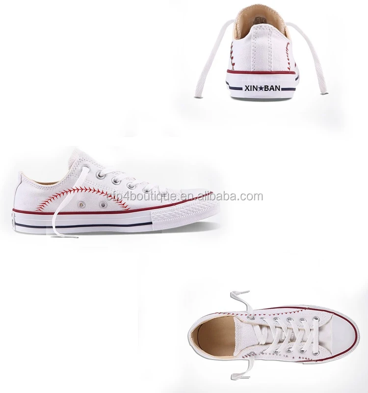 CFP S014 Sport Season Monogram Baseball Stitches Canvas Shoes