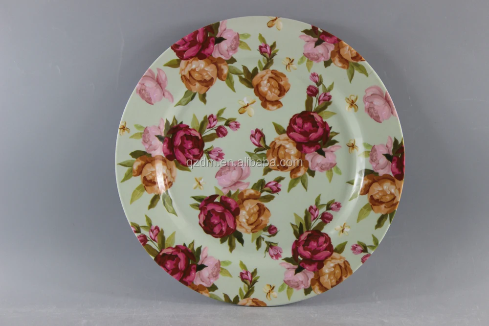 A1 Or A5 Melamine Flower Print Plate Set