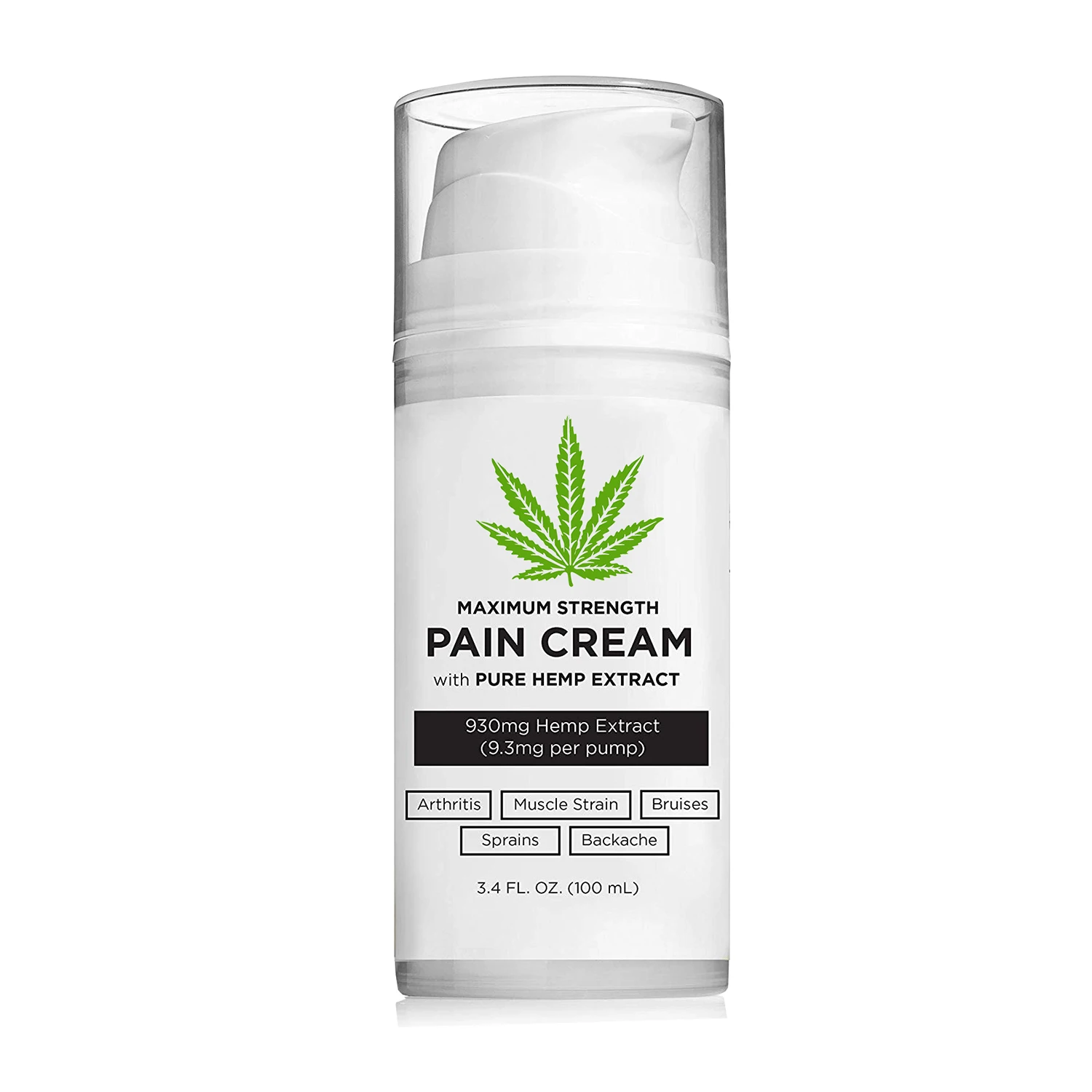 Cooling Pain Relief Cream With Hemp Extract 1000mg Strength For Back