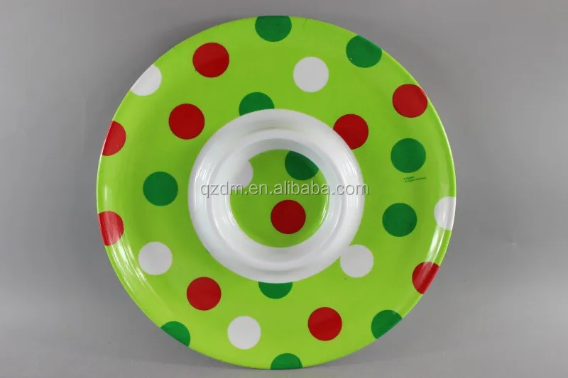 X'mas Melamine Snacks dinner plate ,Chips plate