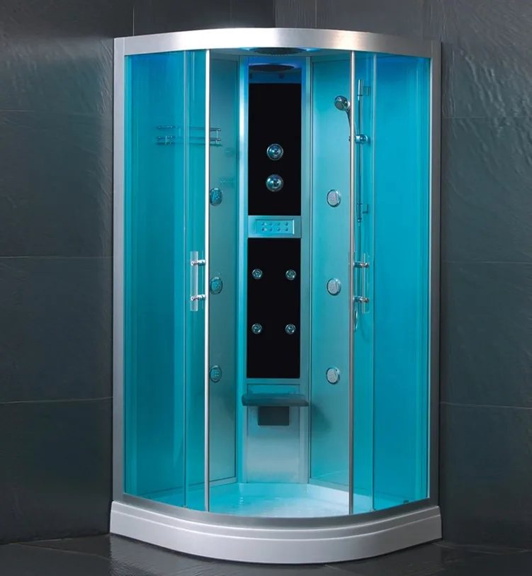 Steam Shower Made Of Blue Glass With Massage Function Buy
