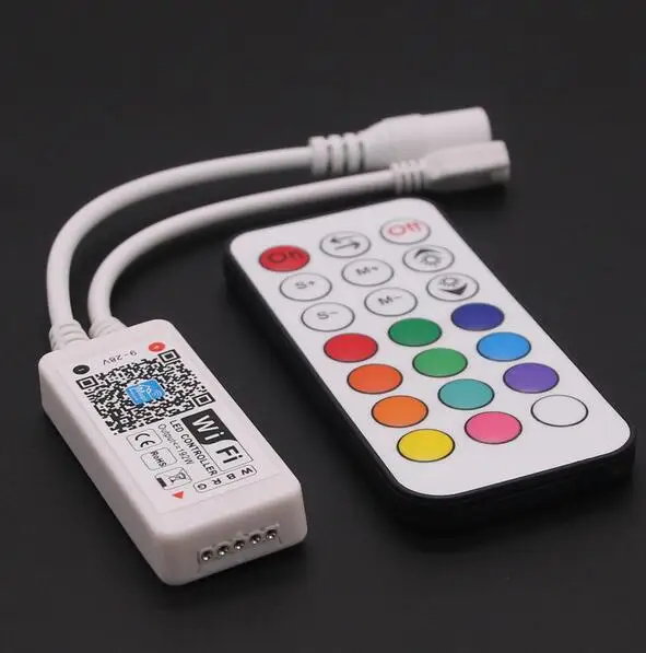 DC9-28V RF 21Key Remote Control WIFI RGBW LED Controller