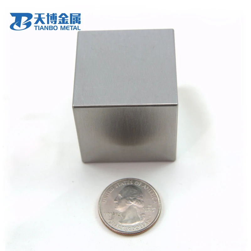 High purity 99.9% 25.4mm 38.1mm 47.1mm tungsten cube 1 inch and  counterweight tungsten cube 1kg for sale aoj tianbo company