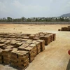 Kosso square logs and flooring timbers with 350 CITEs from Nigeria, and flooring and furniture material Mussivi, Ebiara, Doussie