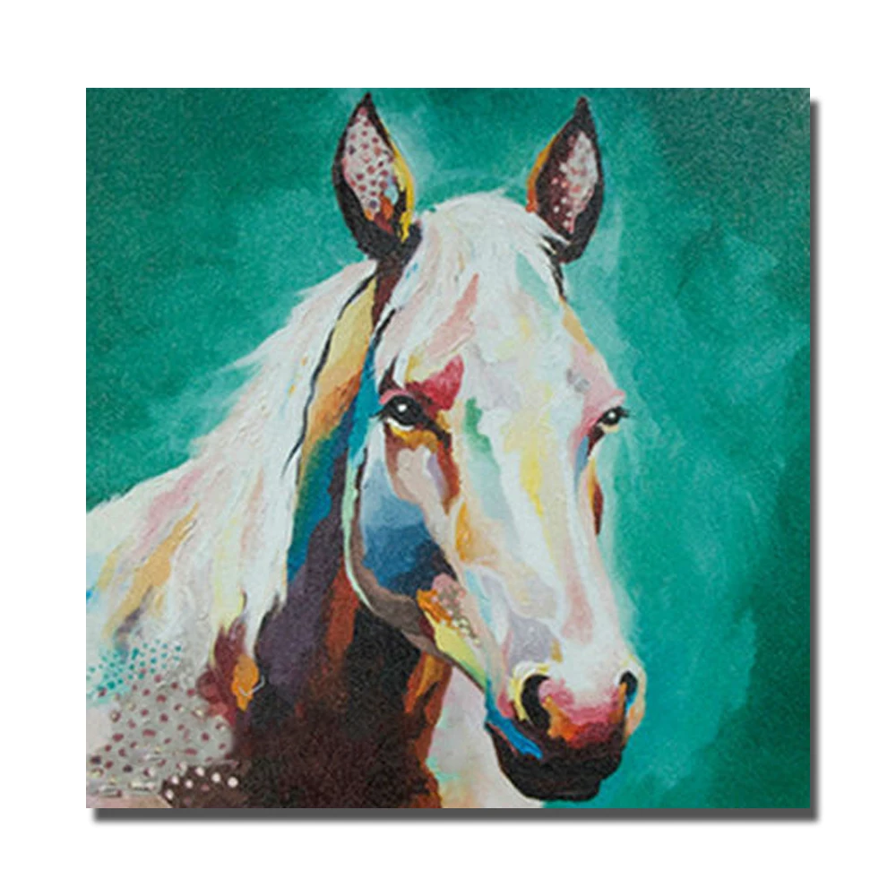 Terkenal Lukisan Minyak Balap Kuda Warna Putih Gambar Kualitas Tinggi