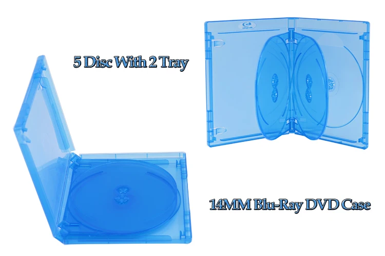 Wholesale Empty Blu Ray Cd Case Plastic 5 Discs Bluray Dvd Cases With