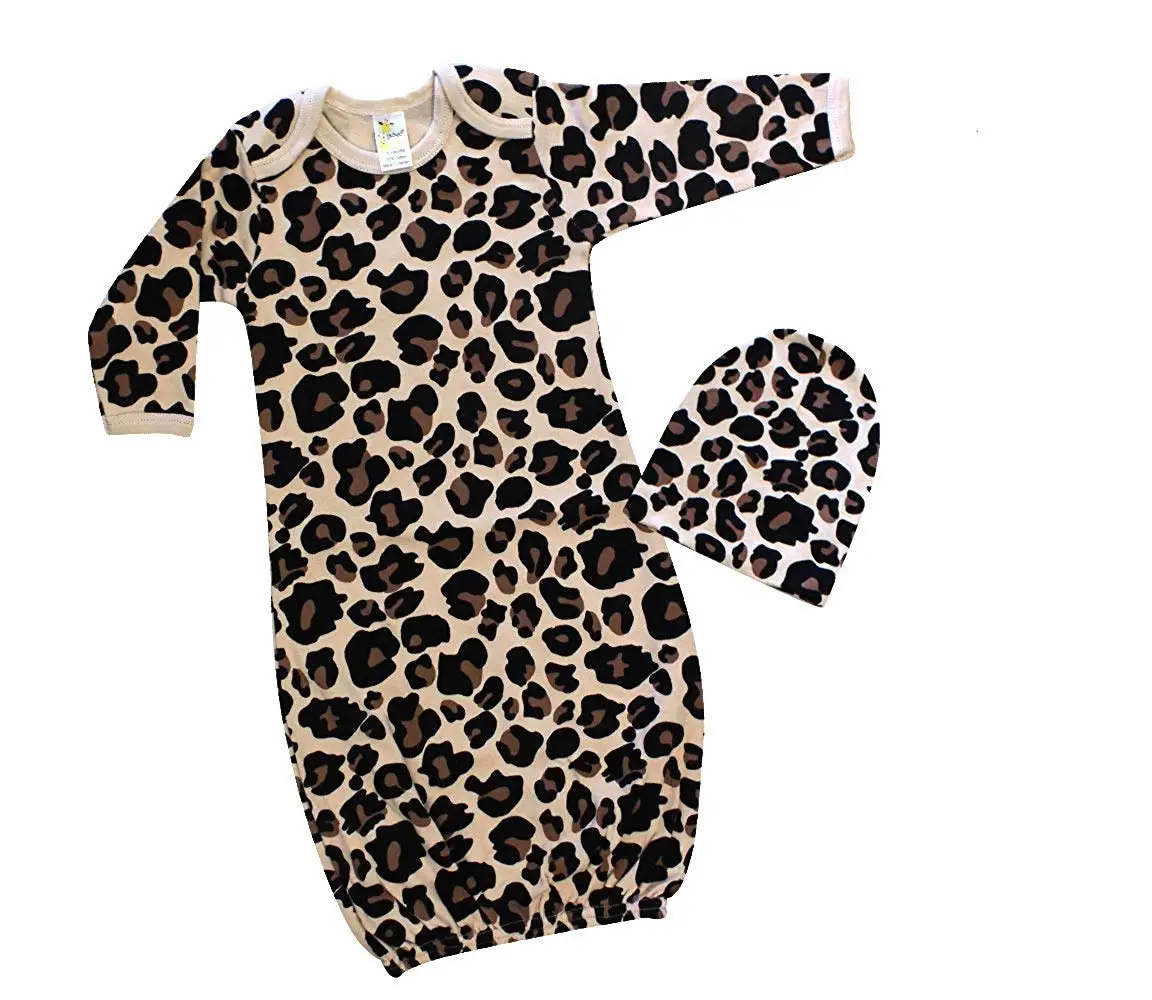 The Laughing Giraffe Unisex Baby Sleeper Gown with Mittens
