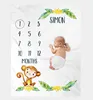 Newborn Photography Props Blanket Baby Props Printed Cotton Monthly Milestone Wrap Swaddle Blankets Baby Shower Gift
