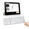 shenzhen white foldable wireless bluetooth keyboard with touchpad mouse