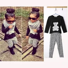 2Pcs New Kids Baby Girls Infant T shirt Top Long pants Outfit Set Clothes 2 7Y
