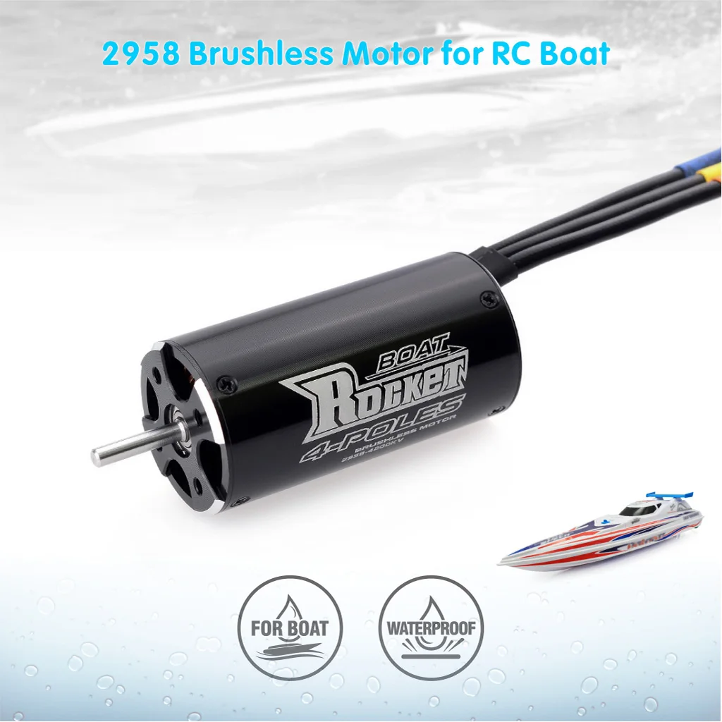 Surpass rc boat accessories Rocket 2958 waterproof brushless electric boat motor for remote control boats