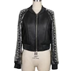 New product fashion Style sequined black sequinedwomen casual leather jacket Pakistan leather jacket sheep