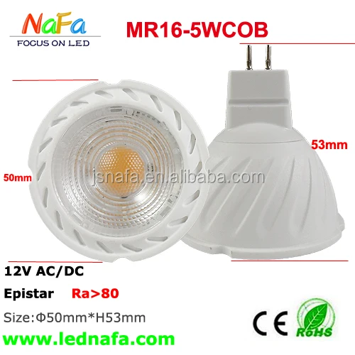 2016 New Products Etl Listed 5w 6w 7w Gu5.3 12v 24v M16 Led Bulb Cob