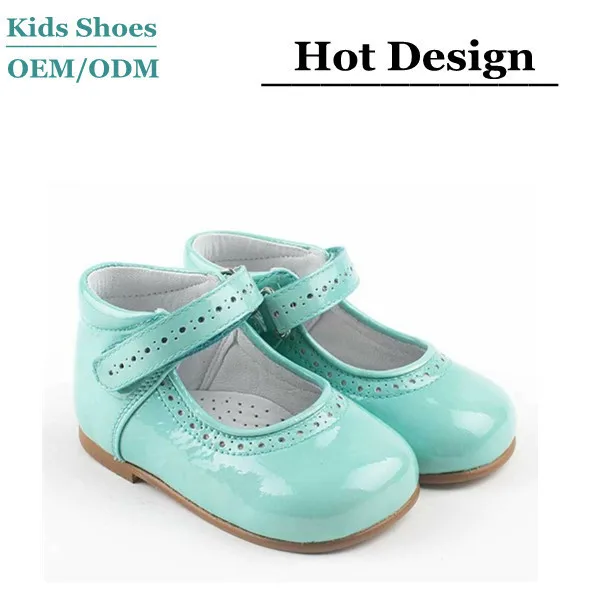 2015 Patent Leather Mint Baby Shoes 