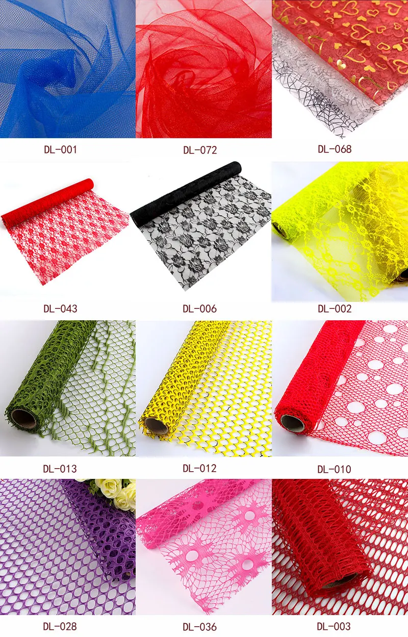 19 "ワイドポリデコメッシュロール長さ5ヤード花のラッピングに最適結婚式の装飾 Buy 結婚式装飾メッシュ、結婚式装飾メッシュロール