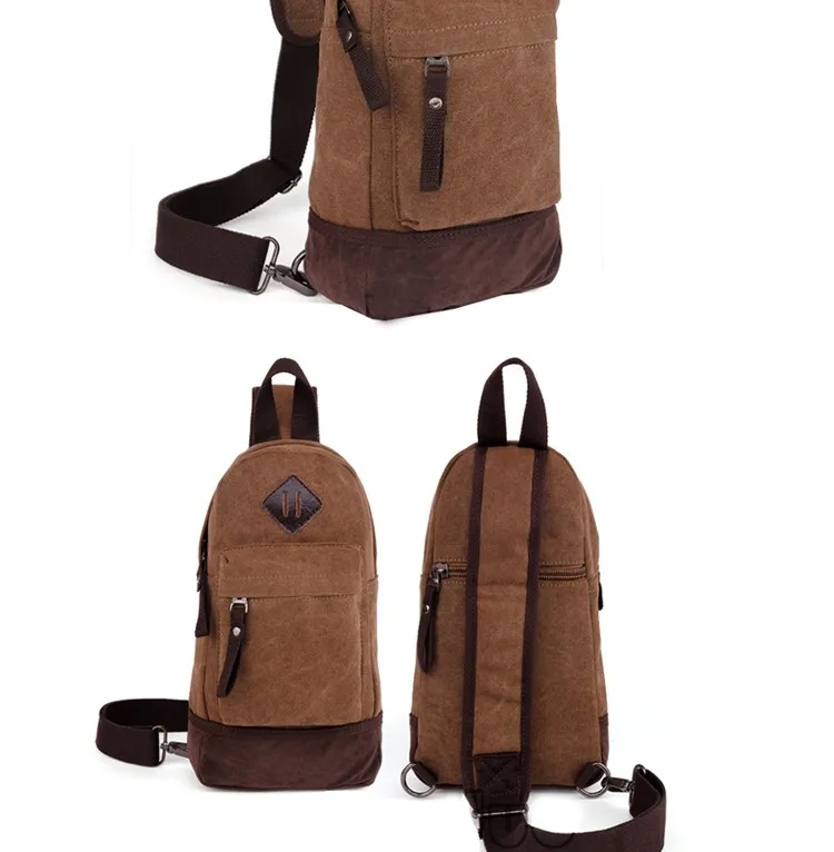 Canvas School Bags Old Fashioned One Shoulder Strap Backpack Sling