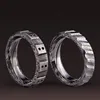 19mm Flame Pattern Ring Metal Exquisite EDC Damascus Steel Scratch Resistant Rust Prevention Ring