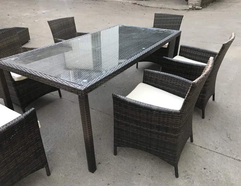 Стол патонг glass rattan