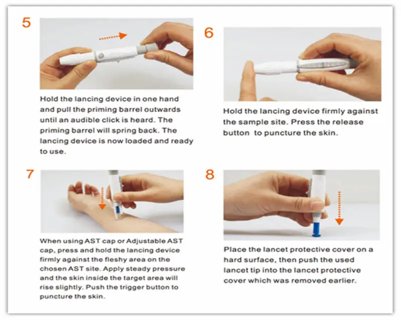 Press Blood Glucose Needle,Lancets Blood Collection,Blood Lancet Needle