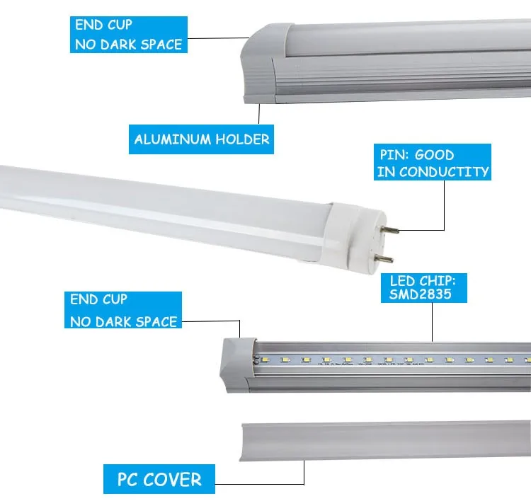 pc aluminum cover t5 led tube