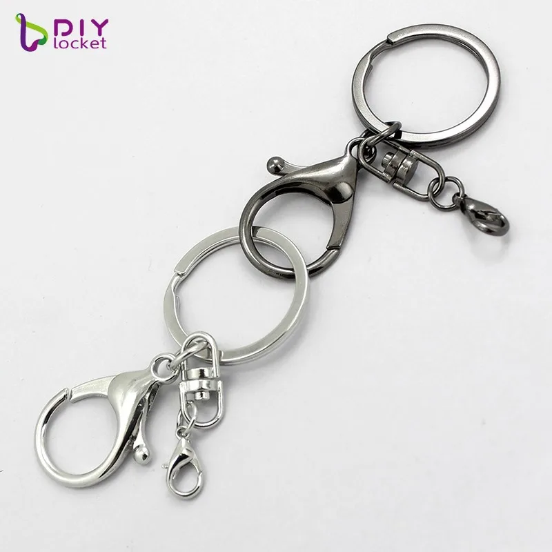 Wholesale 30mm Alloy Blank Metal Key Chains Key Rings Diy Jewelry ...