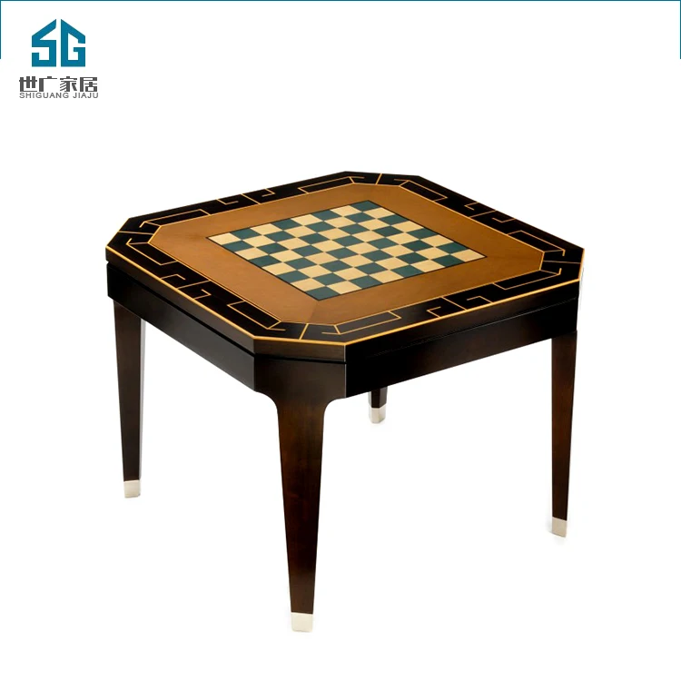 Hot sale wood mahjong table set board game International chess table set