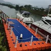 Hot Selling Modular Plastic Floats Floating Pontoon Cubes Floating Dock Pier