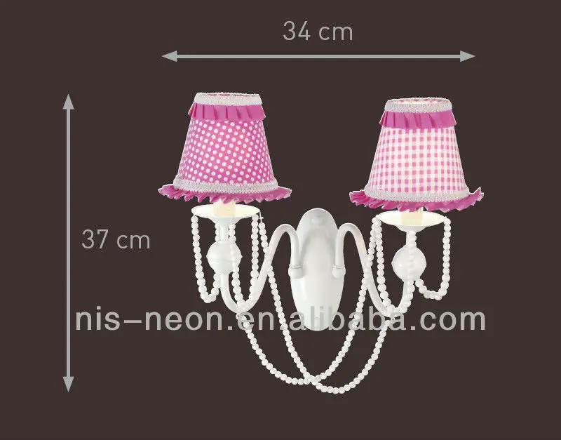 Elegante stile principessa lampadario lampada da parete in tessuto ... Parete decorazione lampadari