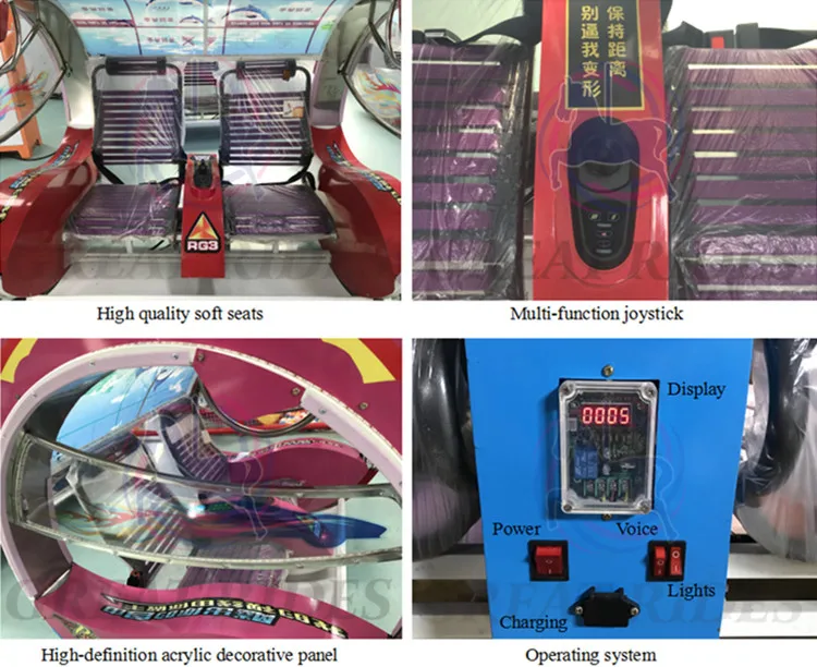 Funny Fairground Games Remote Control 360 Degree Rotating Electric