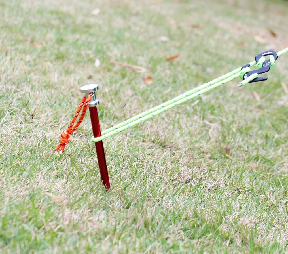 Luxury Aluminum Tent Nail Peg With Wind Rope For Outdoor Camping Buy
