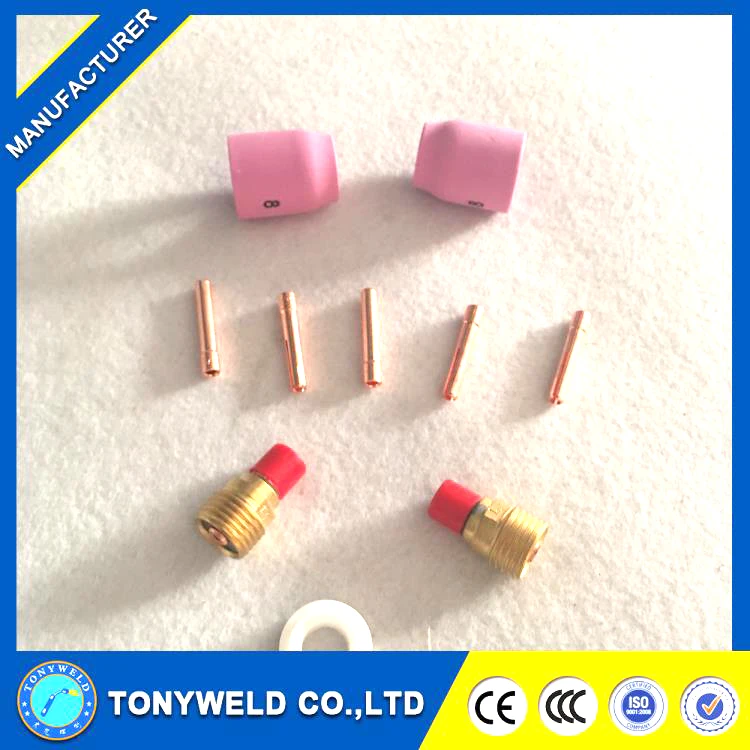 TIG Welding Torch Consumables Kit AC/DC 81 piece for WP9/20 with case 