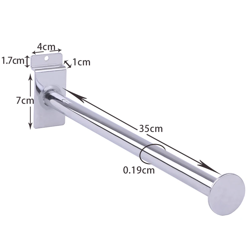 Fast delivery circular pipe metal bra hanger hanging slat board plate slatwall hooks for bra clothes showing