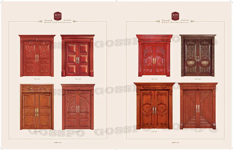 Modern Entry Door Design Wooden Unequal Double Door View Unequal Double Door Gosspo Product Details From Guangzhou Gosspo Industrial Co Limited On Alibaba Com
