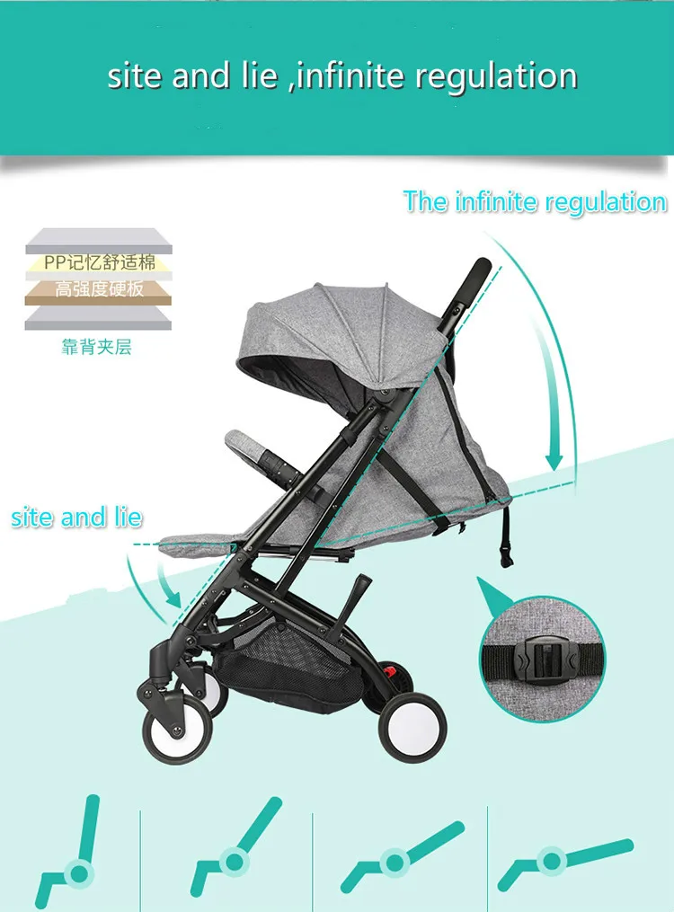 Ultralight Portable Baby Stroller Sit Down Folding Baby Easy Mini Pocket Umbrella Stroller