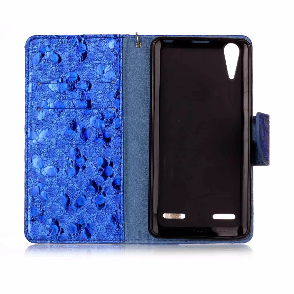 Book Wallet Stand colorful butterfly case for Lenovo A6000 leather flip phone case for Lenovo A6000
