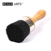 Black Bristle Beech Stencil Brush with Stainless Steel Ferrule Round Paint Brush