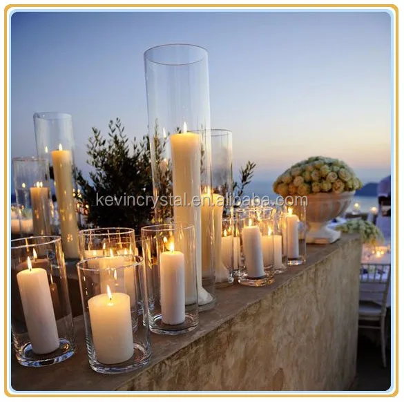 glass cylinder candle holders