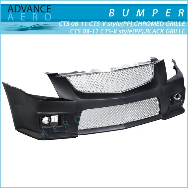 For 2008-2012 Cadillac Cts Front Bumper Cover Cts-v Style Pp Mesh Grill