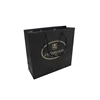 Logo print black color cheap paper luxury bags with handles