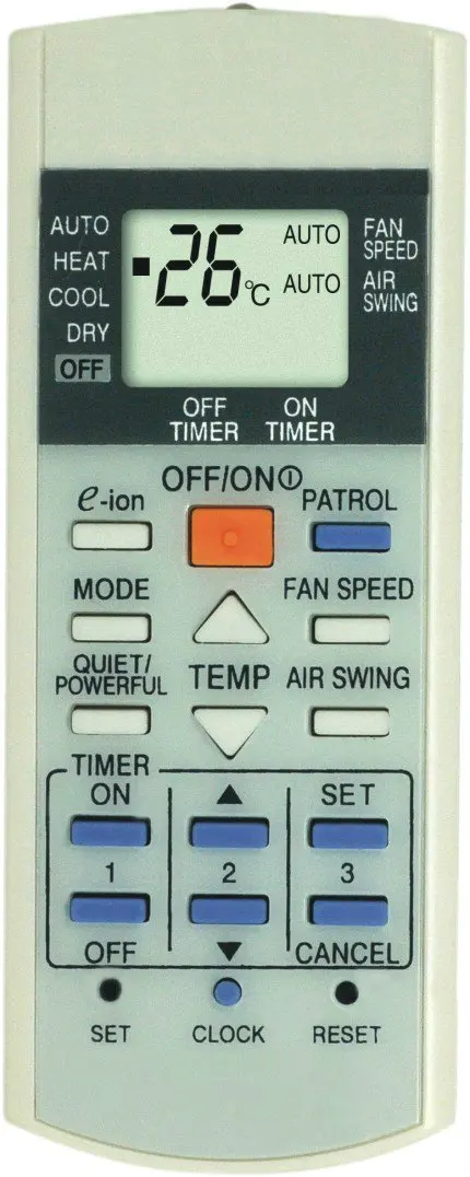 Rlsales General Replacement Air Conditioner Remote Control Fit for Panasonic A75c2998 A75C3300 A75C3208 A75C3935 A75C3297