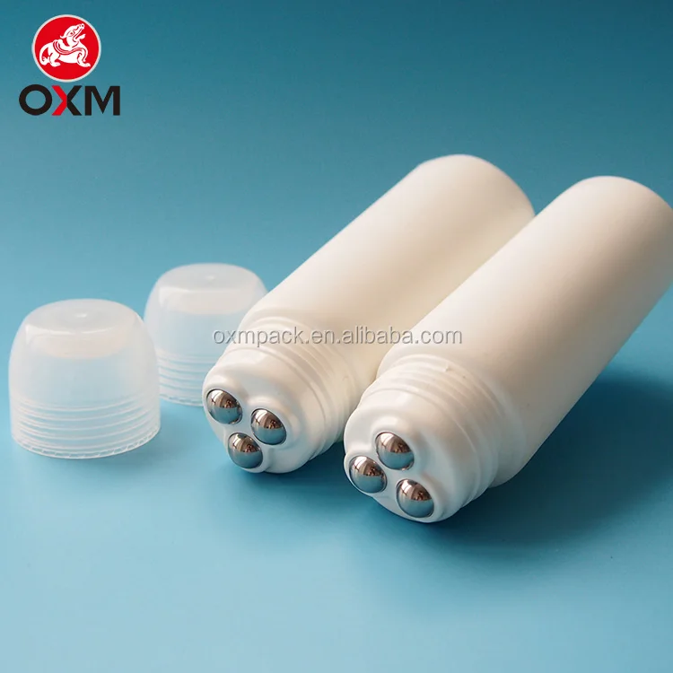 Recycled Cosmetic Packaging Tube With Three Roller Ball Applicator For