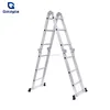 Goldgile 3.7m Heavy Duty Multi Purpose Aluminum Folding Extension Ladder with Safety Locking Hinges